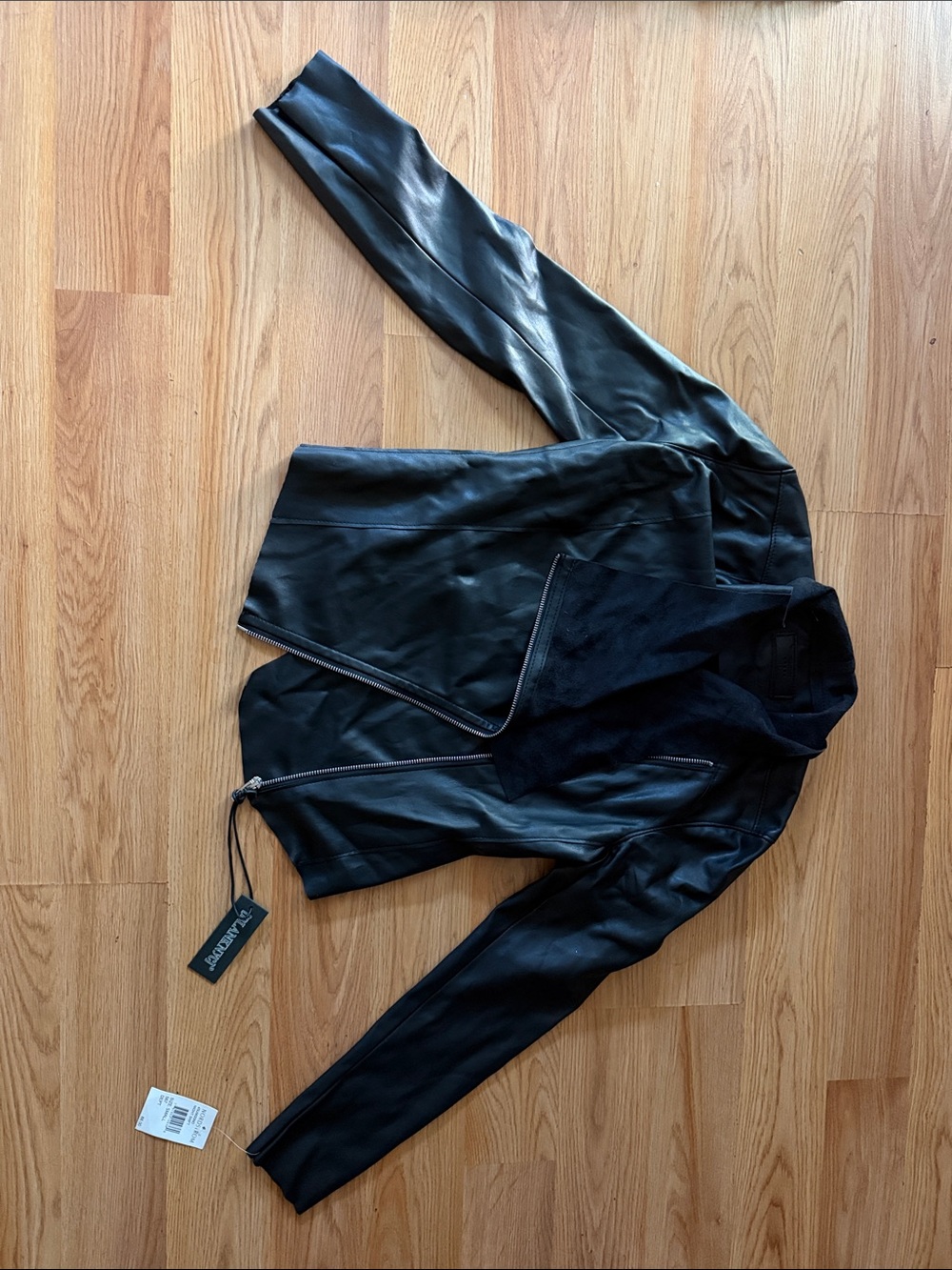 Blank NYC Black Faux Leather Moto Jacket